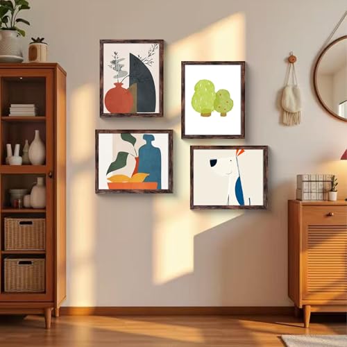 SESEAT 9x11 Picture Frame Rustic Brown - Wall or Tabletop Display, 1 Pack (Brown/9x11)