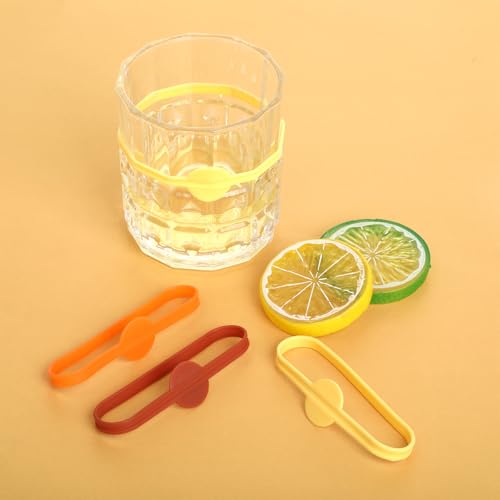 24pcs Silicone Drink Markers for Wine Glasses and Bottles, Colorful Cocktail Labels
