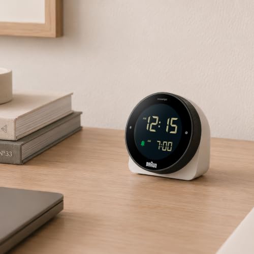 Digital Alarm Clock with Rotating Bezel, Snooze and Negative LCD Display