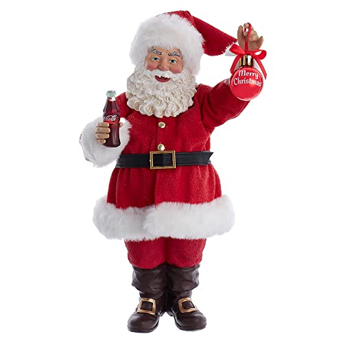 Coca-Cola Santa Ornament - 9.5 Inch Tabletop Figurine, Holiday Decor