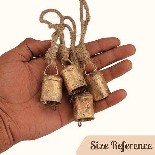 Vivanta 20 Pcs Rustic Gold Bells for Crafts – 1.75