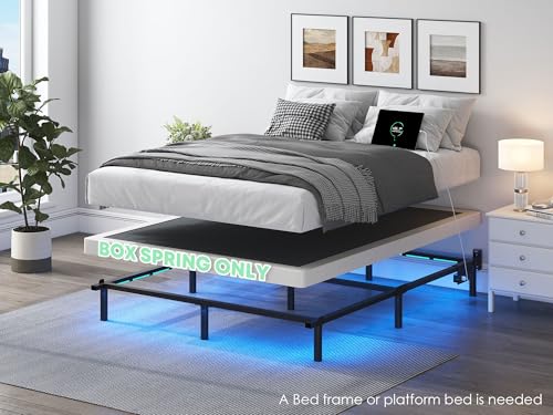3-Inch Low Profile Queen Box Spring, Sturdy Metal Mattress Foundation