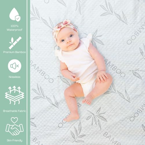 100% Waterproof Bamboo Rayon King Size Mattress Protector + 2 Pillow Protectors
