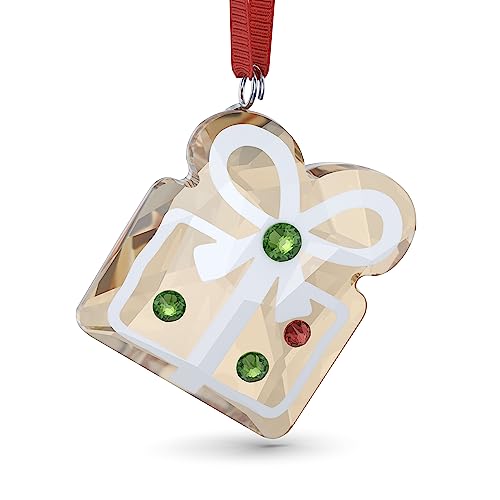 Swarovski Gingerbread Christmas Ornament with Multicolored Crystals