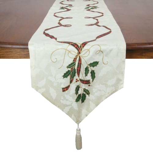 Lenox Holiday Nouveau Table Runner 14" W x 90" L - Festive Holiday Table Decor