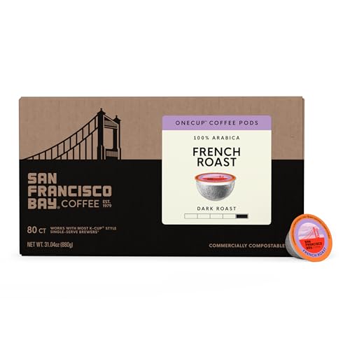 San Francisco Bay French Roast Coffee Pods 80 Count K-Cup Compatible