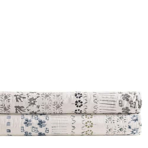 Hawthorn Floral Cotton Coverlet - King Size Bedding
