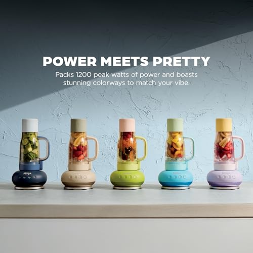 Personal Smoothie Blender with 26oz Travel Tumbler, 1200W - Stone Mint
