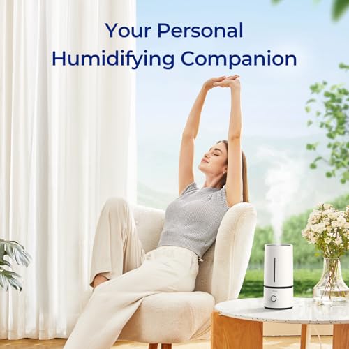 1.7L Cool Mist Humidifier for Bedroom Nightstand with Auto Shutoff