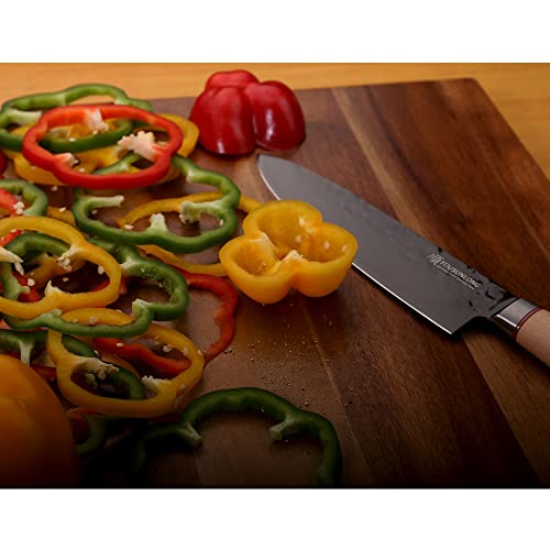 YOUSUNLONG 8-Inch Chef Knife with Black Titanium Coating, AUS8 Japanese Steel & Maple Wood Handle