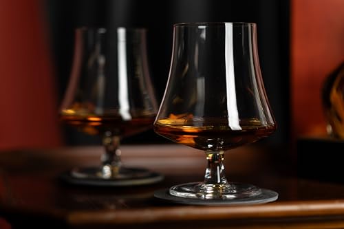 15 oz Crystal Brandy and Cognac Snifter Glasses Set of 2 - Elegant Tasting Drinkware