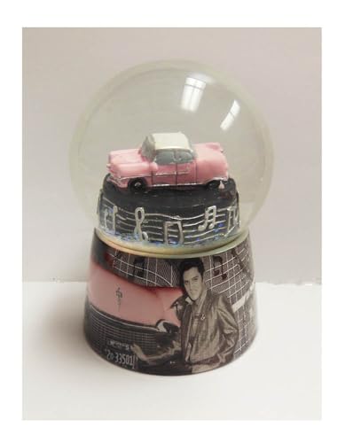 Elvis Presley Pink Cadillac Snow Globe 4-Inch Nostalgia Souvenir