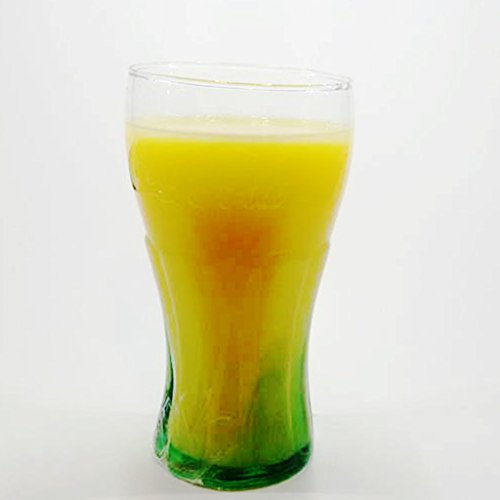 Classic Contour Drinking Glass, Georgia Green Embossed Glassware, 17.2oz
