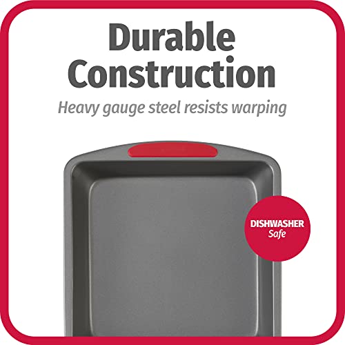 8x8-Inch Square Non-Stick Baking Pan with Silicone Grip Handles