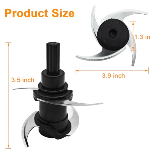 4-Blade Stainless Steel Replacement for 200W Food Chopper 16oz Bowl