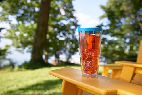 24oz Insulated Tumbler with Lid, Double-Walled Travel Cup for Hot & Cold