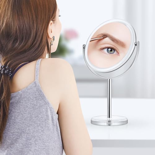 MIYADIVA 20X Magnifying Makeup Mirror,Double Sided 1X & Mirror with