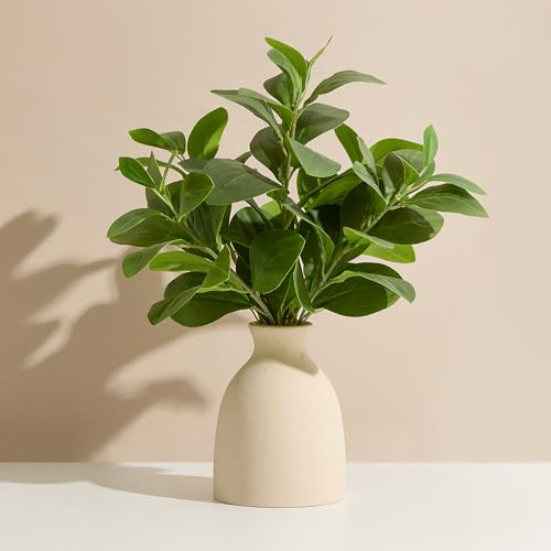 16" Artificial Eucalyptus Potted Plant, Realistic Faux Greenery in Vase
