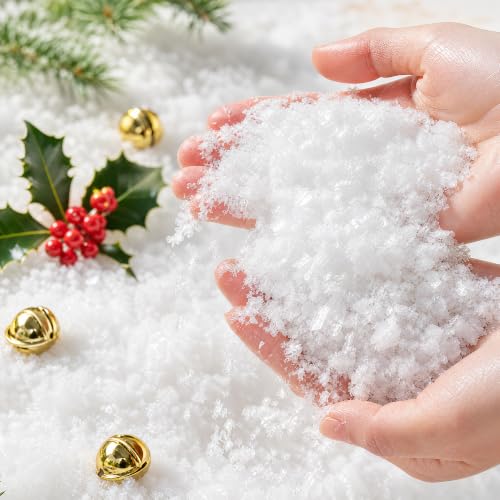 Shell White 30oz Christmas Fake Snow Decoration - Sparkling Artificial Flakes for Holiday Decor