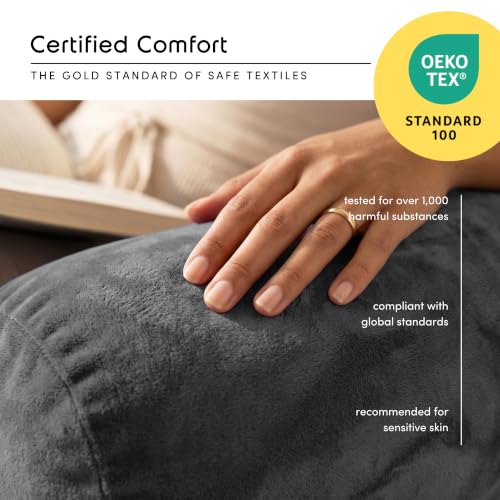 Adjustable Reading Pillow with Arms - 18" Shredded Foam Backrest