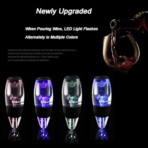 DS-101 Premium Wine Aerator Pourer with LED Light & Sediment Filter - Enhances Flavor