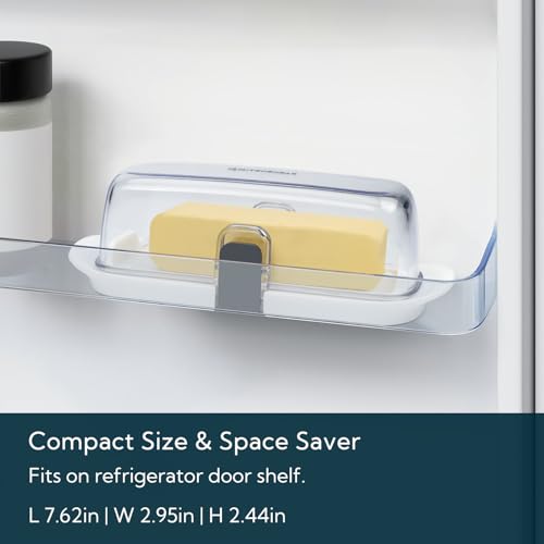Airtight Butter Dish with Lid - One-Handed Latching Butter Container