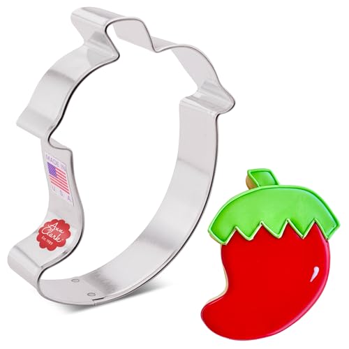 Ann Clark Large Chili Pepper Cookie Cutter - 4 Inch Baking Tool Made in USA