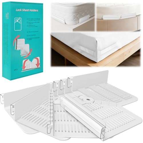 Adjustable Bed Sheet Holders with Anti-Slip Clips for Secure Fit