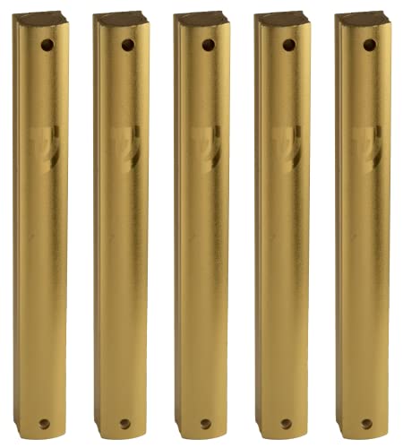 Aluminum Mezuzah Case with Waterproof Rubber Cork - 5 Pack, Silver Shin