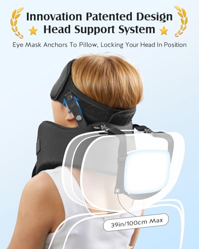 Travel Neck Pillow with 3D Sleep Mask for Long Flights