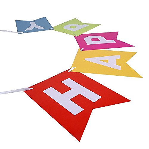 Colorful Happy Birthday Banner - Pre-Strung Party Decoration