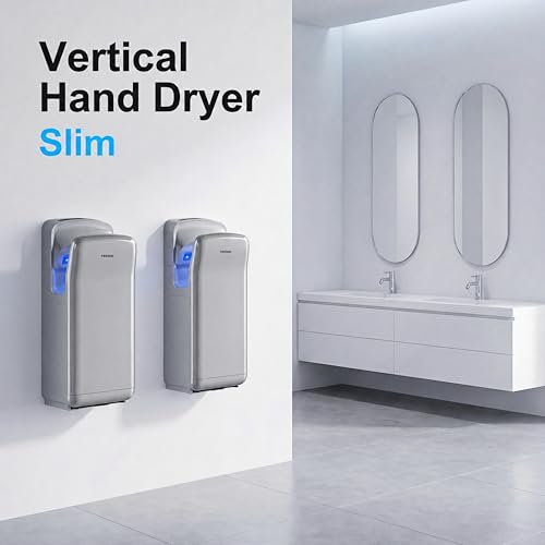 High-Speed Vertical Hand Dryer with HEPA Filter - Commercial Grade