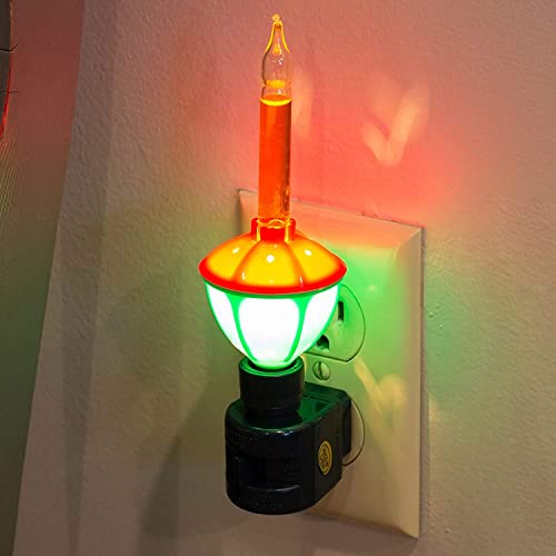 Roman C7 Classic Swivel Christmas Bubble Night Light - Festive Plug-In Decor