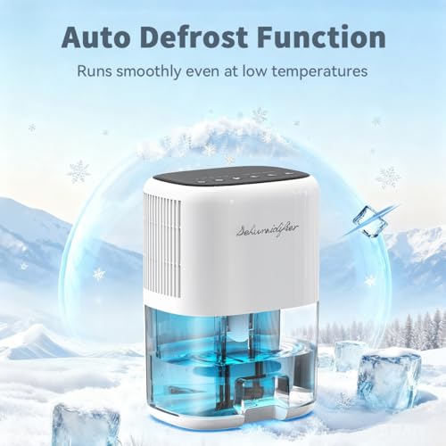 Small Dehumidifier for Home 44OZ Quiet Portable with Auto Shut-Off