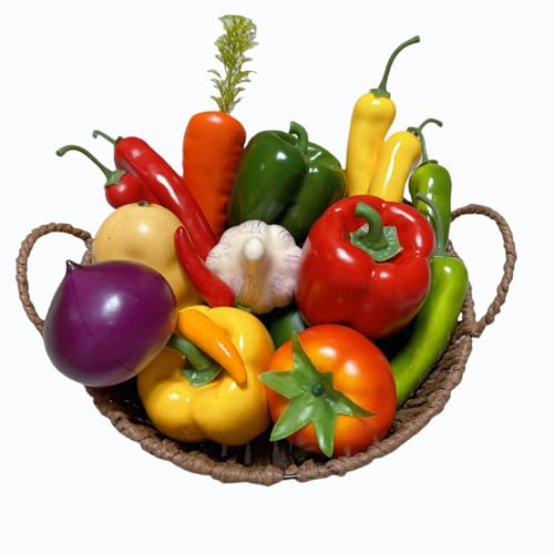 22pcs Realistic Artificial Vegetable Set for Home Kitchen Decor