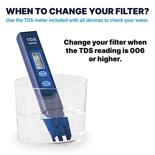 10-Cup 5-Stage Water Filter Pitcher with TDS Meter & Spigot - BPA Free