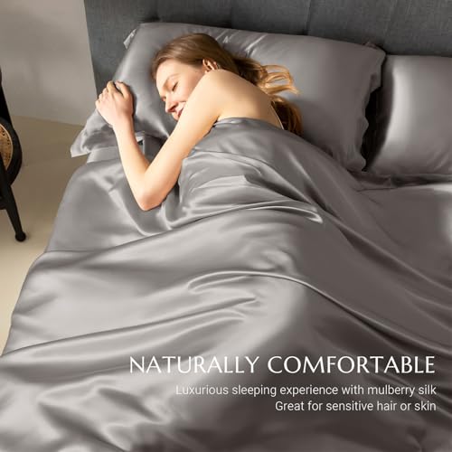 King Size Mulberry Silk Duvet Cover - Breathable & Easy Care