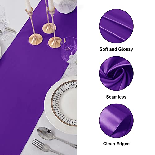 6-Pack Satin Table Runners 12 x 108 Inches for Weddings and Parties