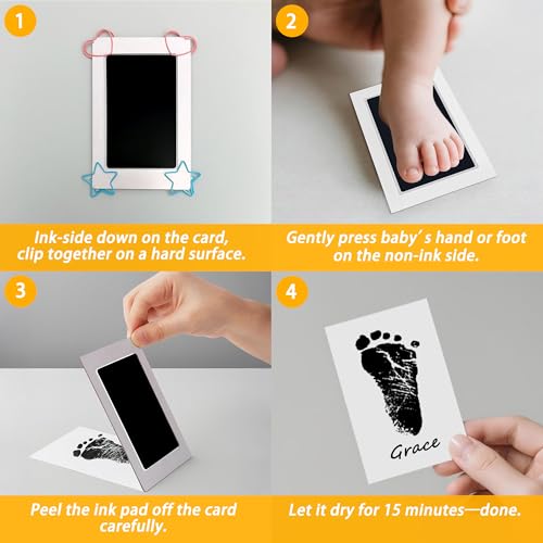 Clean Touch Inkless Hand & Footprint Kit for Baby & Pets (4-Pack)
