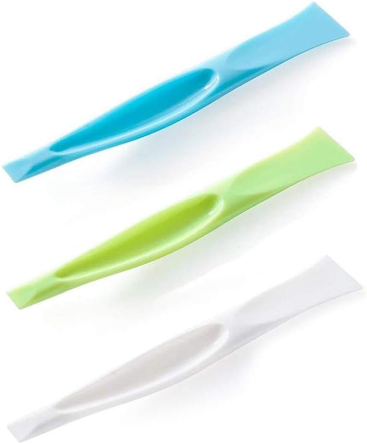 Skiennix 3 PCS Multipurpose Cleaning Scraper Tool - Non-Scratch Plastic for Kitchen & Label Removal