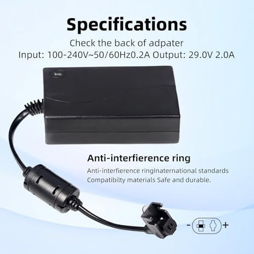 Universal Power Adapter for Recliner Chair - 29V 2A 2-Pin Supply Kit