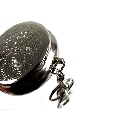 Portable Stainless Steel Pocket Ashtray with Keychain and Cigarette Snuffer