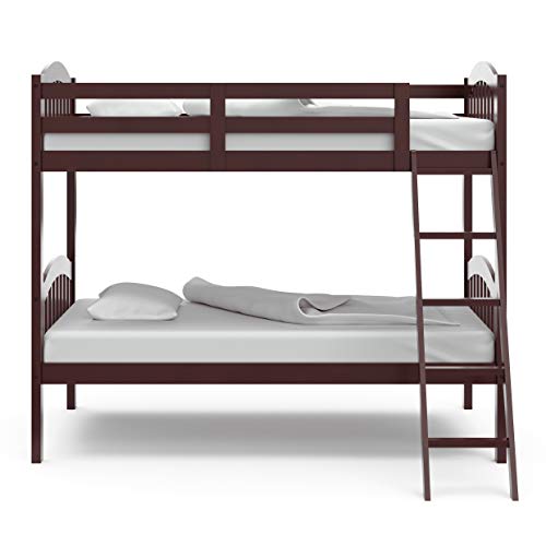Convertible Twin-Over-Twin Bunk Bed - Solid Wood Kids Bed, Espresso