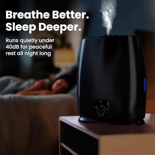 6L Cool Mist Humidifier for Large Room and Bedroom, 50-Hour Runtime
