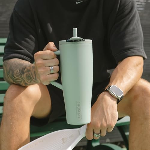 40oz Insulated Stainless Steel Tumbler with Leakproof Straw Lid - Sage