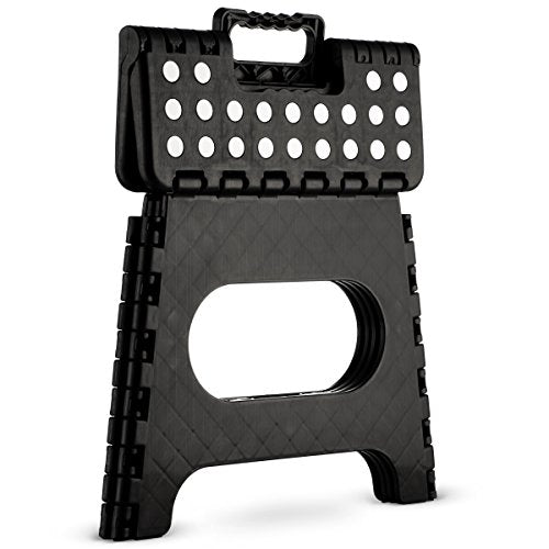 11-Inch Folding Step Stool - Lightweight Anti-Slip Sturdy Stool for Adults