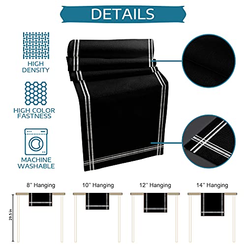 Smile Sunflower 18x72 Black Table Runner – Dresser Scarves, Washable Non-Slip