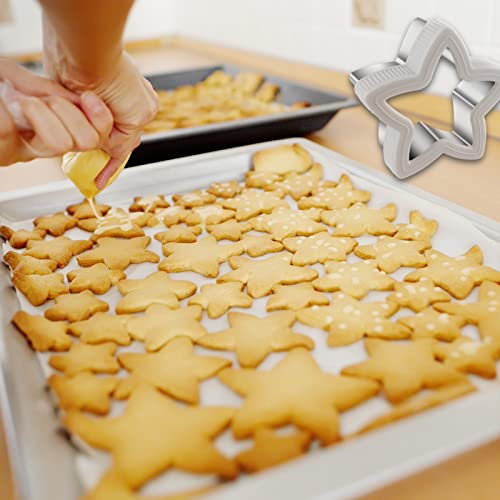 Star Cookie Cutter Set 9-Piece Stainless Steel & Plastic Sandwich Molds