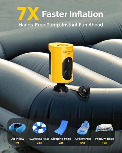 Portable Air Pump for Inflatables - 8000mAh Fast Inflator