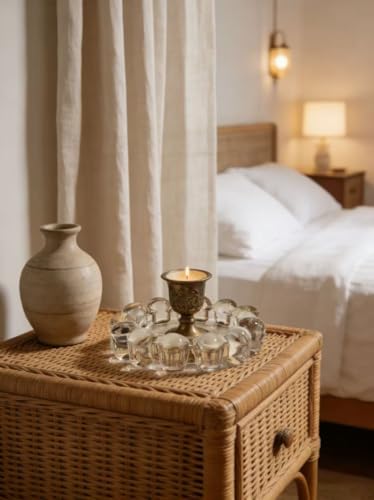 Chic Bubble Glass Candle Dish – Modern Decorative Tray for Tealights